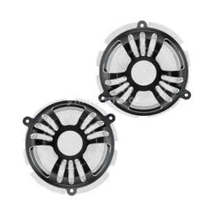 Aluminum Black Front Speaker Grill Masks Cover Fit For Touring Glide CVO 2014-up - Picture 1 of 11