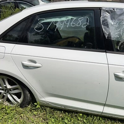 17 Audi A4 Quattro Rear Right Passenger Door Shell White With Interior - Image 1 of 4