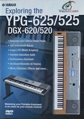 Yamaha Learning DVD for YPG-625, YPG-525, DGX-620 & DGX-520 Electronic Keyboards - Image 1 of 4
