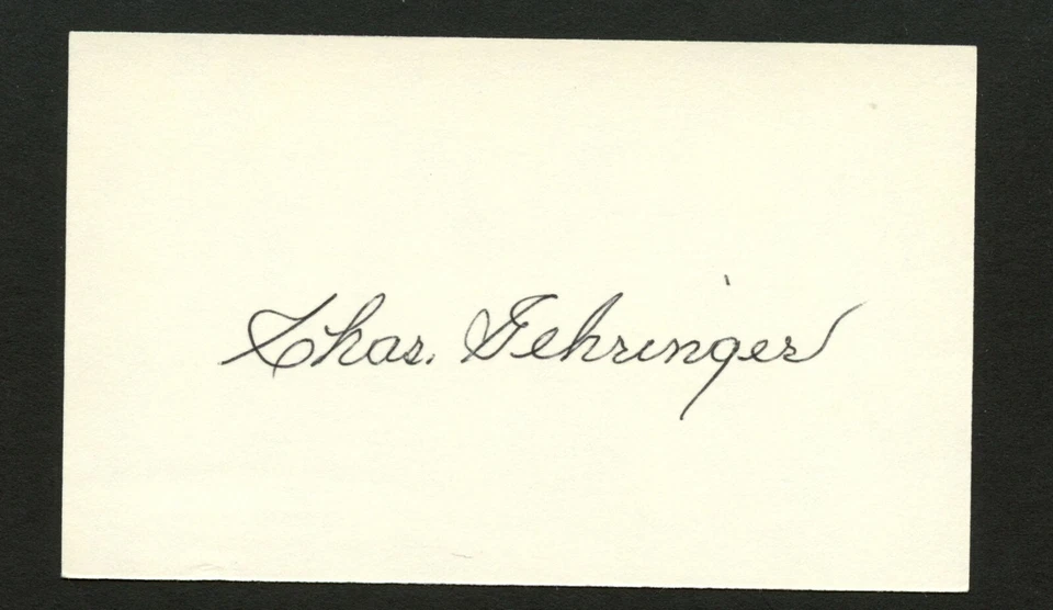 Charlie Gehringer d.1993 signed autograph 3x5 index card Baseball Player 9413 - Image 1 of 1