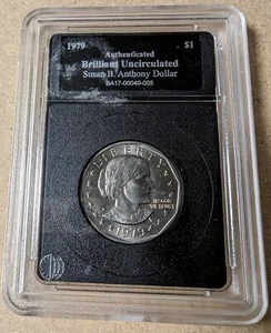 BU 1979 Susan B Anthony Dollar Coin Authenticated - Picture 1 of 2