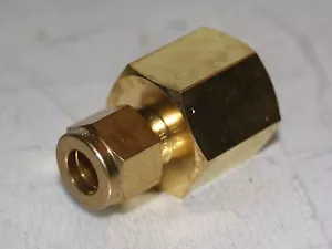3/8 Tube x 1/2 FNPT Brass Female Connector Ham-Let 766LB3/8X1/2 - Picture 1 of 4