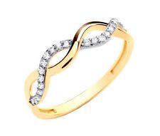 9ct Yellow Gold 0.15ct Eternity Ring size J to U - Simulated Diamond
