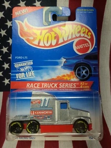 Hot Wheels Race Truck Series #2/4 Ford LTL (Kenworth T600) Card #381 ERROR - Bild 1 von 3