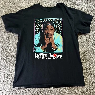 Camiseta masculina manga curta Poetic Justice tamanho grande - Imagem 1 de 4