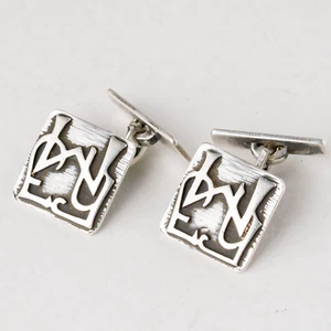 Manschettenknöpfe Monogramm Initialen 800er Silber 8,53 g - Bild 1 von 3