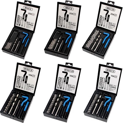 Gewinde Reparatur Satz Gewindeeinsätze Gewindehülse M5 M6 M8 M10 M12 M14 M16 HSS - Bild 1 von 4