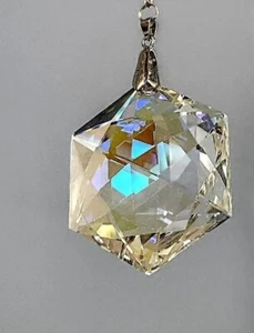 Handmade Austrian Crystal hexagon 50mAB suncatcher, crystals DIY - Picture 1 of 3