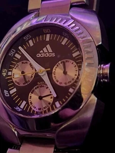 Adidas Men's Stainless Steel White Dial Chronograph Watch - Picture 1 of 7
