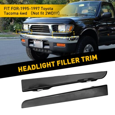 FOR 1995 1996 1997 Toyota Tacoma HEADLIGHT FILLER TRIM Driver & PASSENGER SIDE - Imagem 1 de 4