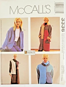 McCalls 3336 Sewing Pattern Womens Jacket Coat Vest Size S M L XL Petite Uncut - Picture 1 of 4