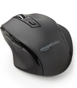 Amazon Basics Ergonomic Wireless PC Mouse - DPI adjustable - Black - Picture 1 of 6