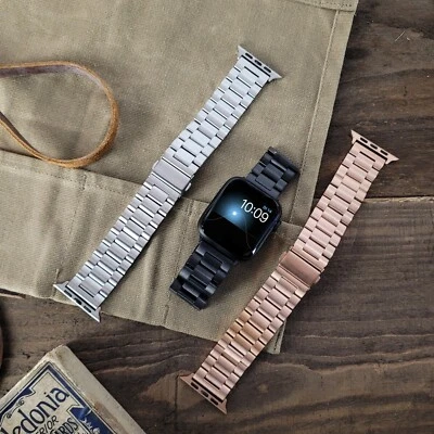 Luxury Metal Apple Watch Band Bracelet Strap  - Fits All Models - Black Gold Foto 1 de 4