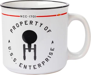 Silver Buffalo Star Trek NCC-1701 Eigentum der USS Enterprise Keramik Camper - Bild 1 von 12