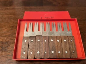 Vintage Maishalter Edelstahl mit Palisander 8 Stück - Made in Japan NOS - Bild 1 von 5