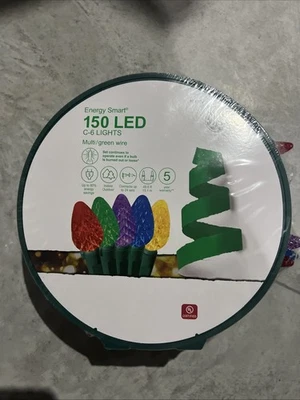 GE StayBright 150-Count 49.6 ft Multicolor C6 LED Christmas String Lights NEW - Image 1 of 2