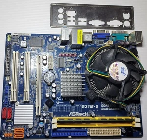Scheda Madre Asrock G31M-S Rev. 2.04 con CPU Intel 775 Dual Core e Ram - Picture 1 of 1