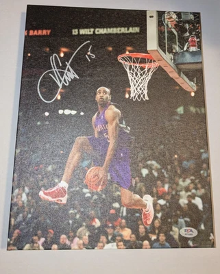 Vince Carter Firmado 11x14 Lienzo Dunk Concurso Raptors Magic Nets PSA Foto 1 de 2