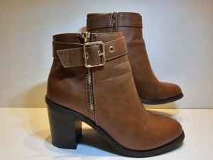 Miss KG By Kurt Geiger Janelle Ankle Boots Brown Size 6 - Picture 1 of 13