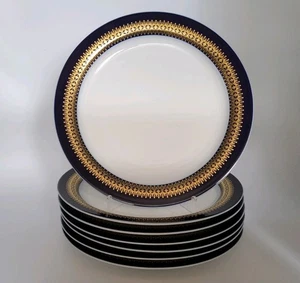🩷7 Speiseteller 🩷Thomas Rotunda Kobalt Goldbordüre - Bild 1 von 3
