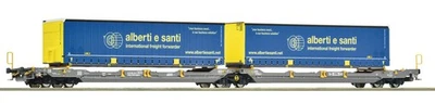 Roco 6600137 Doppeltaschengelenkwagen T3000e HUPAC 2 alberti e santi Container - Bild 1 von 4
