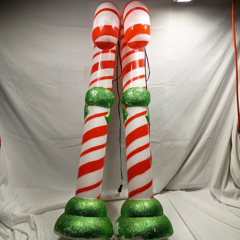 巨型点亮糖果甘蔗吹模 – 2 件套圣诞庭院装饰 (41) — 第 1/4 张图片