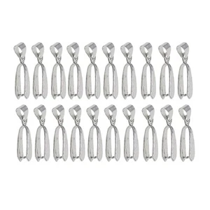 20 Pieces Pinch Bails Jewelry Connectors Locking Carabiner - Picture 1 of 5