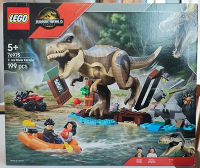LEGO Jurassic World 76975 T. rex River Escape 199 piezas Kit de construcción de juguetes Foto 1 de 4