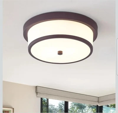  Luz de techo empotrada de bronce frotado con aceite de 12" envío rápido  Foto 1 de 4