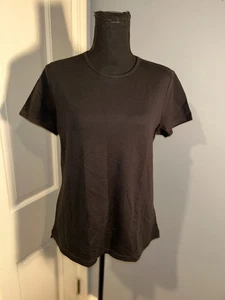 Brooks Brothers Black Cotton Short Sleeve Shirt, Ladies Large, NWT - Picture 1 of 6