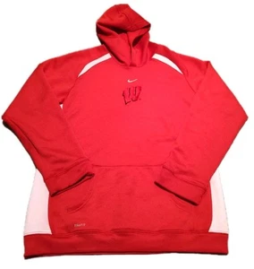 Wisconsin Badgers Y2K Team Nike Center Swoosh Hoodie Youth XL Red White - Picture 1 of 16