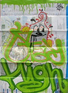 CHIEF (Milan 1985) STAY HIGH on AMSTERDAM subway map as SEEN DONDI RD357 COPE2 - Foto 1 di 1