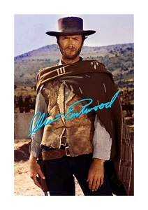 Clint Eastwood The Good The Bad & The Ugly A4 signed poster. Choice of frame - Picture 1 of 10