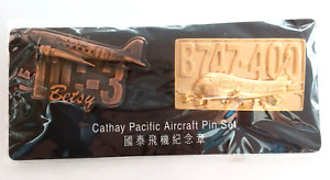 Jeu de broches d'avion Cathay Pacific Airways CX DC-3 Betsy B747-400 lot de 2