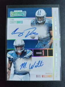 2017 Contenders Mike Williams/Corey Davis Round Numbers Dual Rookie Auto 13/15