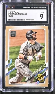 Mitch Moreland #38 CGC 9 Topps Béisbol 2021 Oro Paralelo San Diego Padres MLB - Imagen 1 de 2