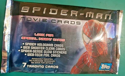 Tarjetas de película Topps Spiderman 2002 paquete de cera sellado Foto 1 de 4