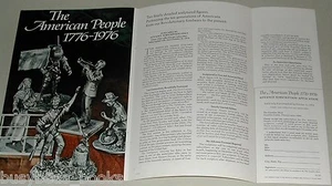 1974 Franklin Mint 4-page advertisement for AMERICAN PEOPLE pewter figures - Bild 1 von 8