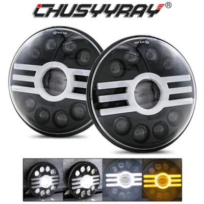 Пара одобренных DOT 7-дюймовых светодиодных фар дневного света дальнего света для Chevrolet P10 P20 P30 Van - Изображение 1 из 4