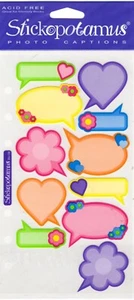 Pastel Captions, 4x7" scrapbook stickers - Sticko SPBU08 - Picture 1 of 1