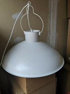 New Pottery Barn Kids Large Industrial 24" pendant white *few small blemishes* - Picture 1 of 6