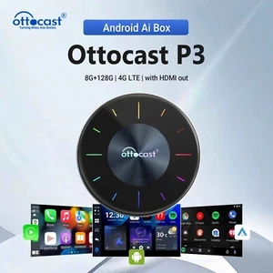 OTTOCAST P3 AI Box Scarica l'APP HDMI Out Youtube Wireless CarPlay Android Auto - Foto 1 di 11