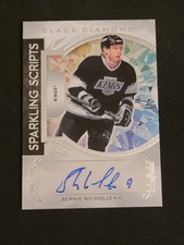 2019-20 UPPER DECK UD BLACK DIAMOND BERNIE NICHOLS SC-BN SPARKLING SCRIPTS AUTO
