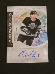 2019-20 UPPER DECK UD BLACK DIAMOND BERNIE NICHOLS SC-BN SPARKLING SCRIPTS AUTO