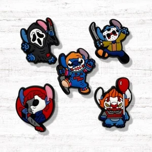 5Pcs Stitch Shoe Charms For Crocs Halloween Charms Scream Charms Disney Charms - Picture 1 of 2