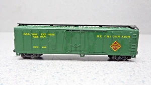 VINTAGE AHM N-Scale 50' Steel Reefer Railway Express Agency (RTR) #53 - Picture 1 of 15