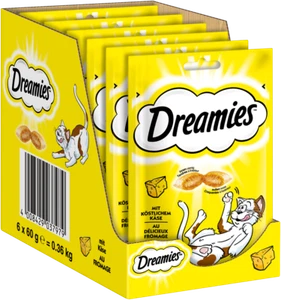 DREAMIES™ Portionsbeutel mit Käse 6 x 60g Katzen Snack Leckerlis - Bild 1 von 11