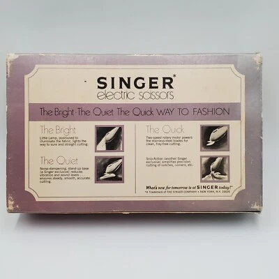 Singer Electric Scissors 2 Speed w Light + Stand in Original Case C88 WORKS VTG - Image 1 of 4