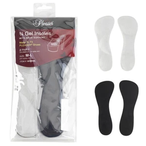 Diseñado para zapatos Pleaser plantilla de gel 3/4 con soporte para el arco zapatos de tacón alto - Imagen 1 de 2