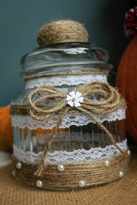 Rustic Glass Jar - Picture 1 of 2